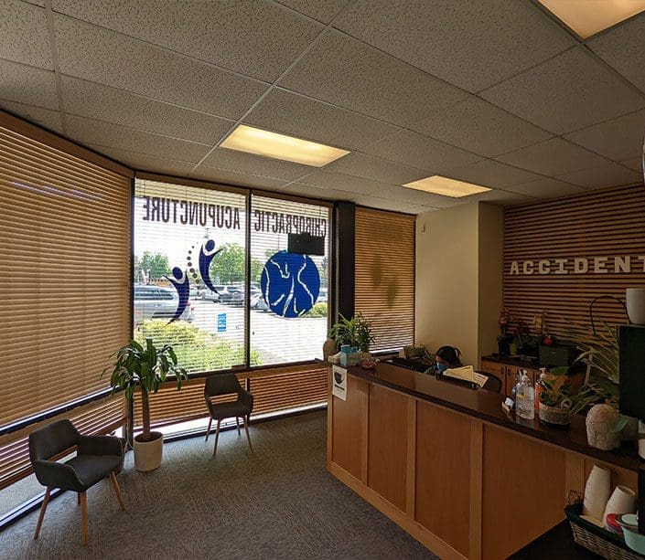 Beaverton Chiropractor Clinic front desk and patient reception area.