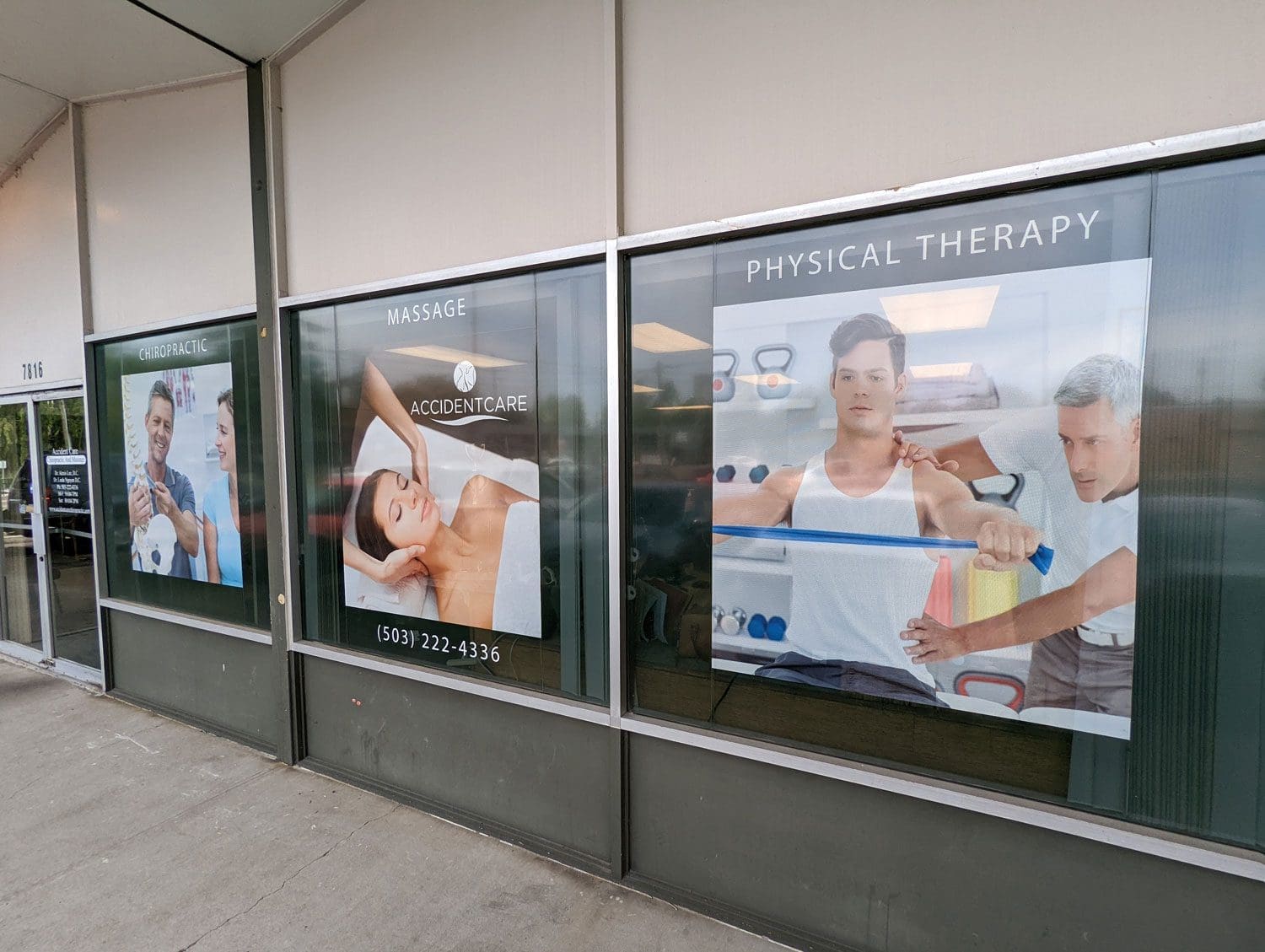 NE Portland Chiropractor Clinic front doors.