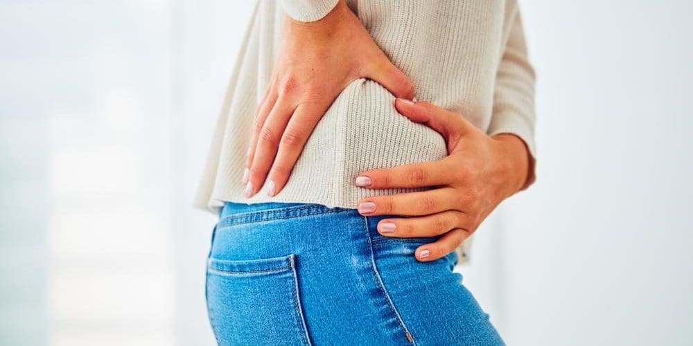 A woman is suffering from hip dysplasia.