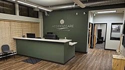 North Portland Chiropractor clinic front desk patient reception area.