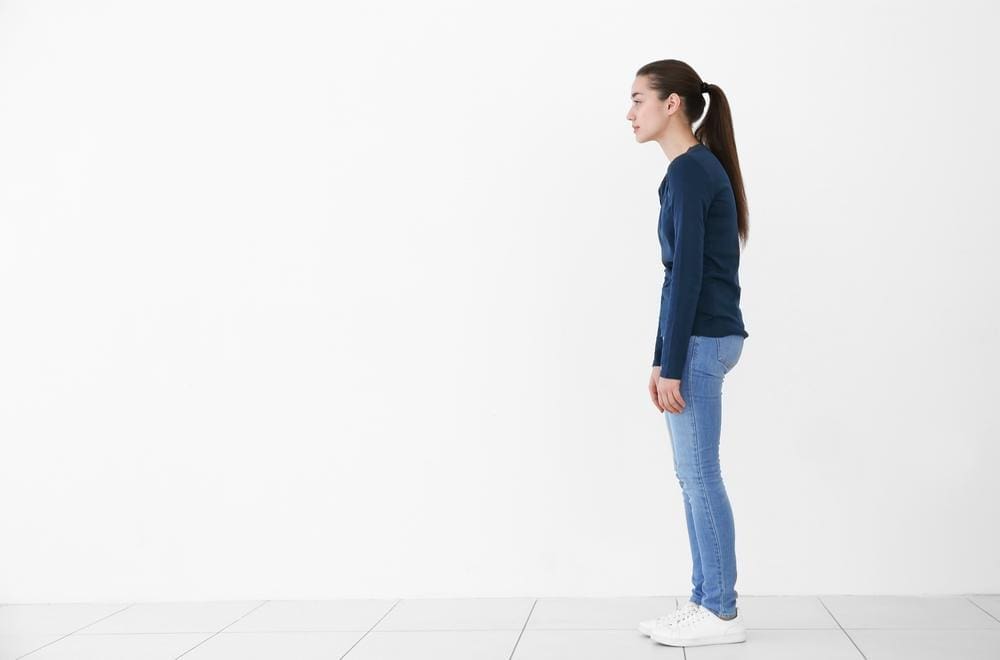 Poor posture caused by POTs. 