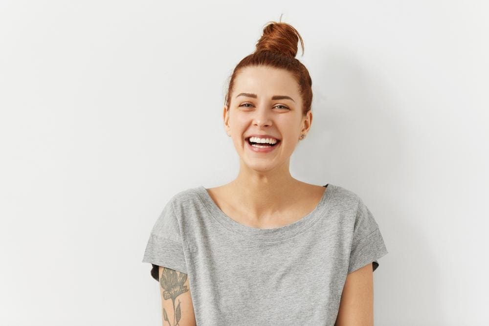 Happy smiling young woman.