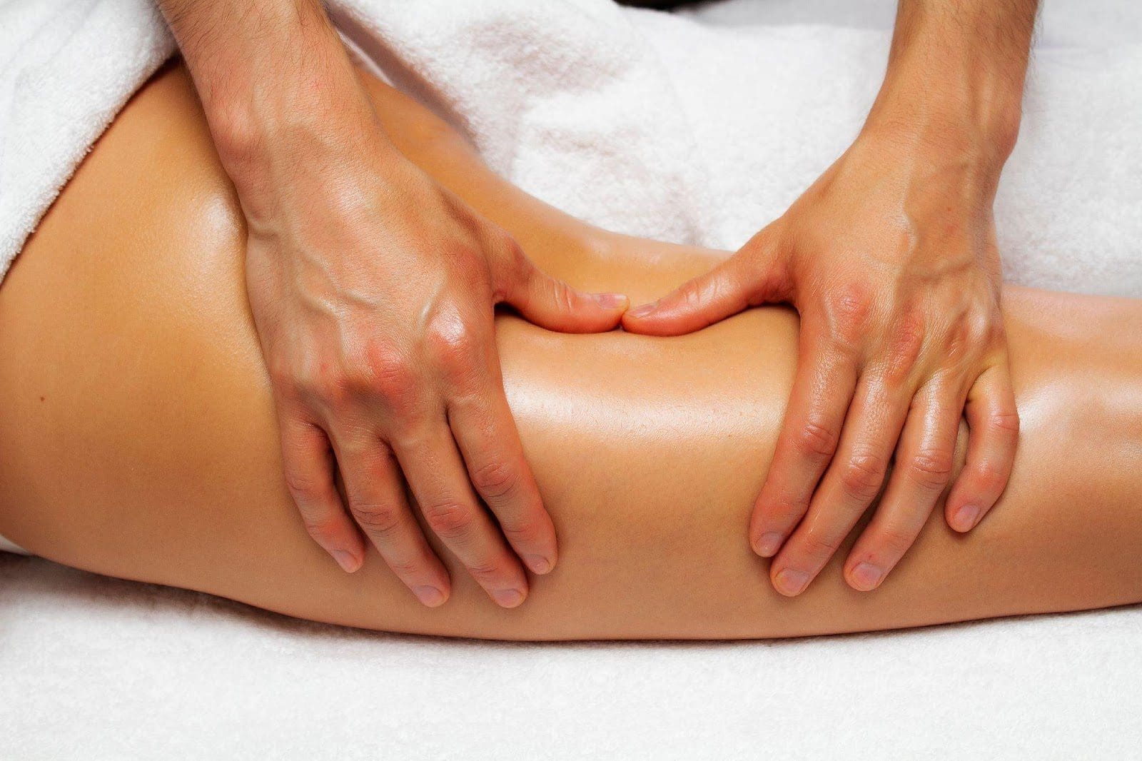 Thigh massage.