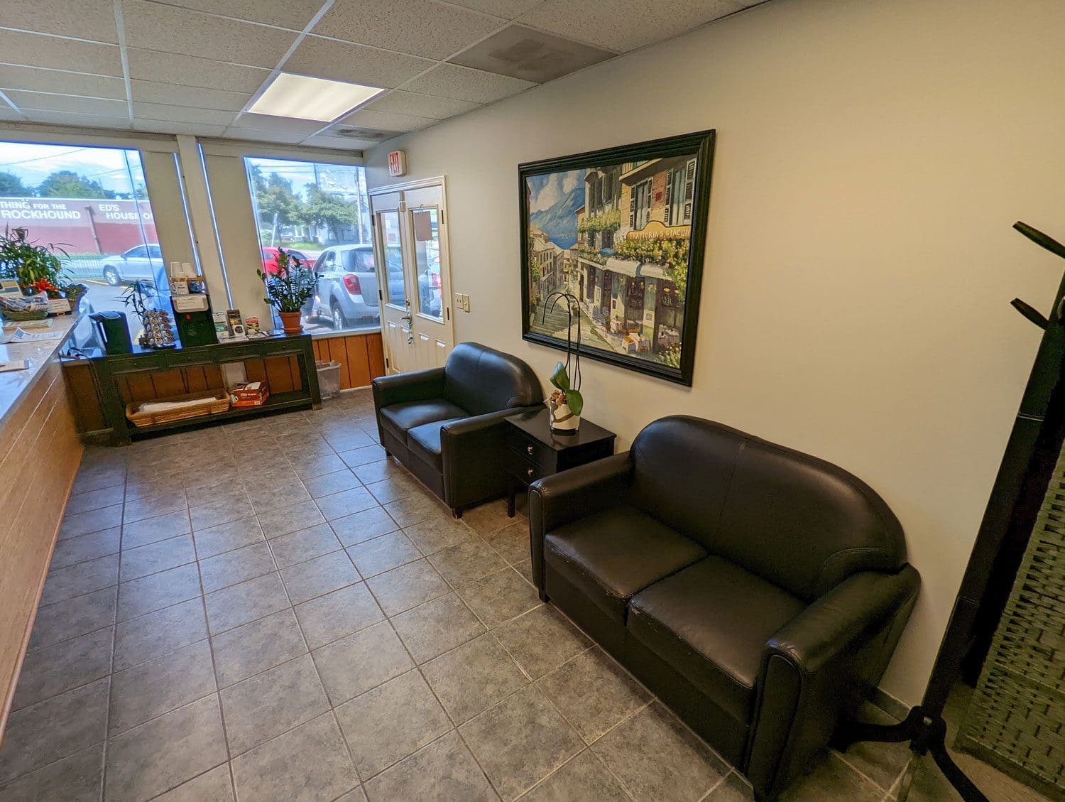 NE Portland Chiropractic Clinic waiting room.
