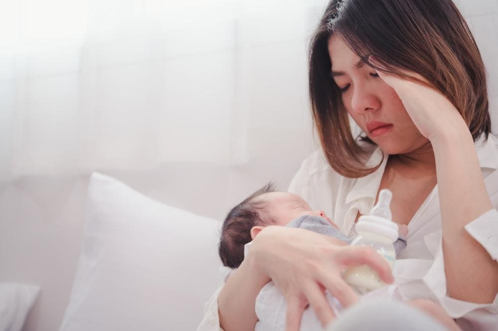 A new mother is struggling with postpartum anxiety.