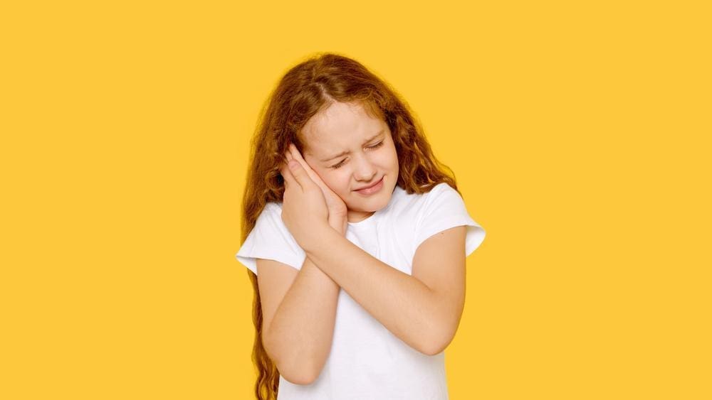 Young girl with an earache.